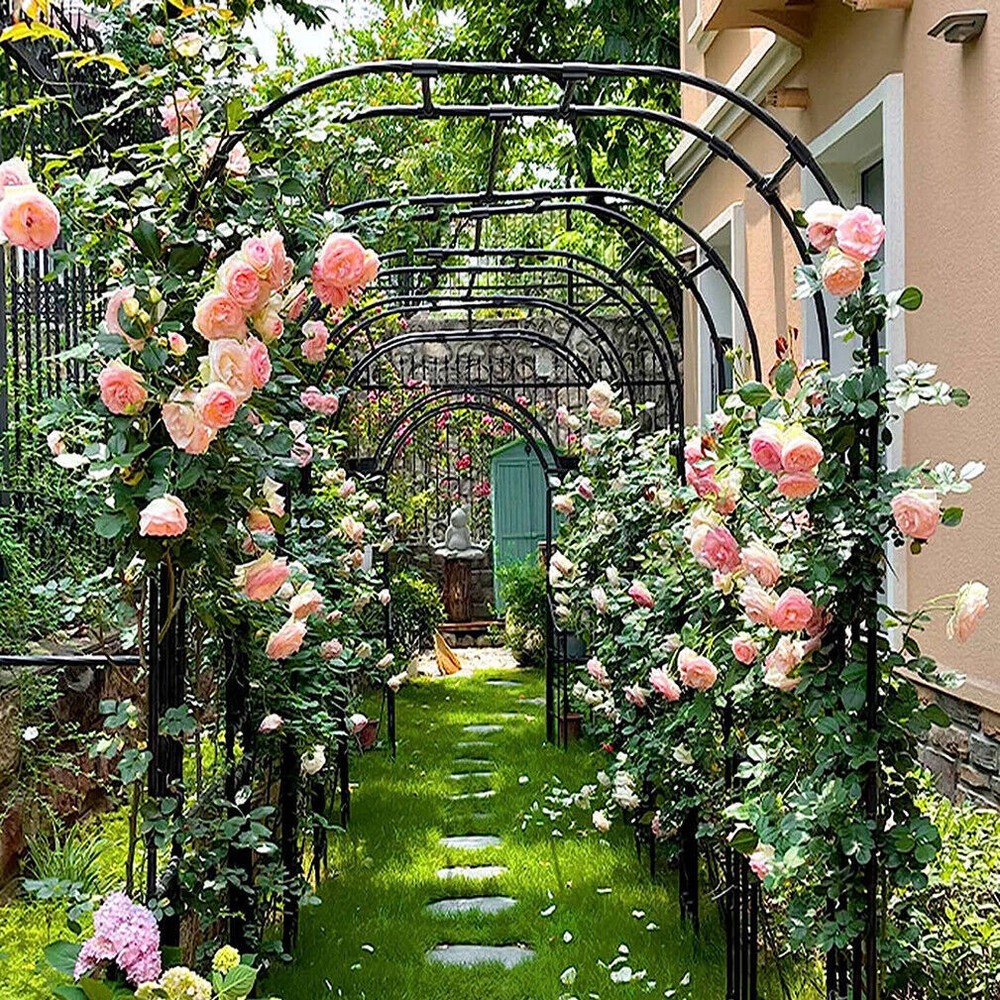 Metal Garden Arch Arbor Garden Archway for Wedding Bridal Party Festival Events