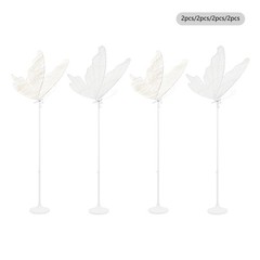 Gold, White/Pure White Decor Lamp 2PCS Butterfly Floor Lamp LED Ambient Light