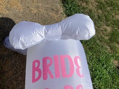 10FT “Bride To Be” LED Inflatable Wedding Backdrop Pillar, White