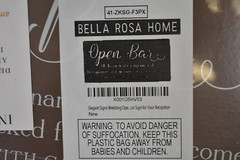 Elegant Signs Wedding Open Bar Sign Drunken Shenanigans 11″ x 6″ Reception Decor