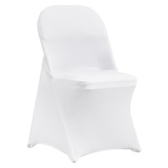VEVOR 100PCS White Stretch Spandex Folding Chair Covers for Wedding Party Dining