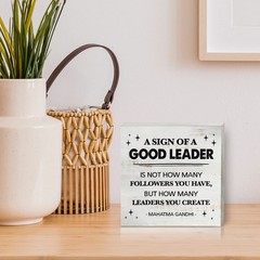 a Sign of a Good Leader Wood Box Sign Decor Rustic Leadership Quote Wooden Bo…