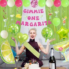 Margarita Party Decorations, Green and Hot Pink Gimme One Margarita | Sage Green