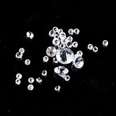 1000* 3-10mm Artificial Diamonds Fake Crystals Clear Gemstone Acrylic Stones UK