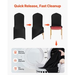 Uimoso100PCS Black Stretch Spandex Chair Covers for Events, Weddings, and Dining