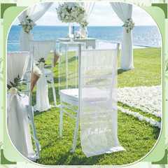 Reserved Wedding Chair Sign Banner Loving Memory Signs for Wedding with Love fro