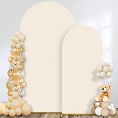 Arch Cover Set 7.2Ft,6Ft,Arch Backdrop Cover Wedding Spandex Fitted round Top Ch