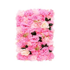12 Pcs Pink Flower Wall Decor, 3D Silk Rose Floral Artificial Flower Wall