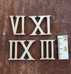 Roman Numerals in Mini 3-6-9-12 for Dial of a Watch 4 Numbers, 19mm
