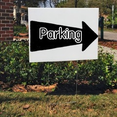 10 Pack 18 x 12 Inches White Corrugated Plastic Yard Sign with Metal Stakes f…