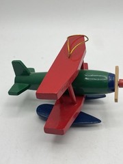 Hanging Airplane, Green, Red, Yellow, Blue, Great For Baby Room Wooden. Vintage