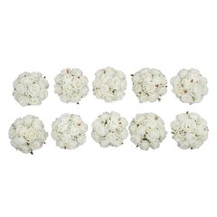 10 Pack Artificial Flower Balls Silk Rose Peony Gypsophila Wedding Decor