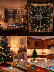 C7 LED Christmas Lights 25Ft Multicolor Christmas String Lights Outdoor with …