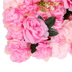 12 Pcs Pink Flower Wall Decor, 3D Silk Rose Floral Artificial Flower Wall