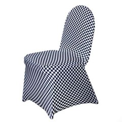 Black White SPANDEX Checkered Stretchable CHAIR COVERS Wedding Party Decorations