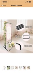 Sturdy Black Metal Wedding Welcome Sign Easel for Seating Charts & Decor