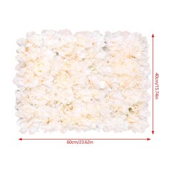 40x60cm Artificial Fake Flower Wall Panel Banquet Wedding &Party Decor 6pc