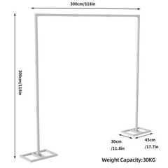 10ft Square Heavy Duty Wedding Arch Backdrop Stand Party Flower Decor Adjustable