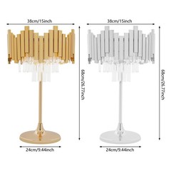 Gold/Silver Flower Stand for Wedding Birthday Party Events,38*68cm Flower Stand