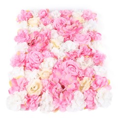 12pcs Artificial Silk Flower Wall Panels 24″x16″ Pink&Yellow&White Wedding Decor