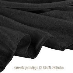 Wedding Arch Drape Fabric, 9.8ft x 4.9ft Black Chiffon Fabric Panels Pack of 2