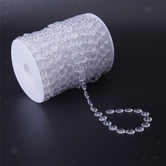 Clear Crystal Garland Strand Chandelier 30M Acrylic Beads Strand Line Chain for