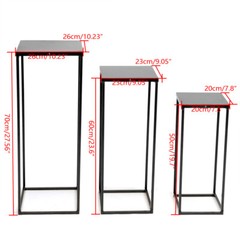 3Pcs Metal Stand Wedding Decoration Road Lead Flower Centerpiece Column Set