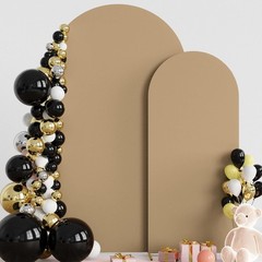Versatile Chic Wedding Arch Stand in Khaki – Ideal for All Special Occasions