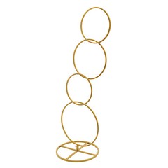 Wedding Round Hoop Backdrop Stand Detachable 4-Tier Gold Metal Flower Arch Frame