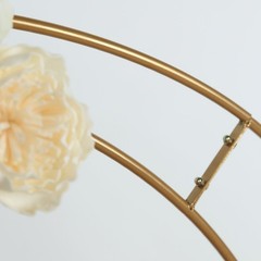 4 ft Gold Metal Half Crescent Moon Wedding Arch Flower Stand Centerpieces