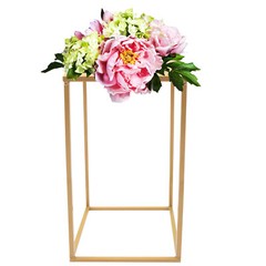 10pcs 24″ tall Matte Gold Geometric Metal Stands Wedding Flower Vase Holders NEW