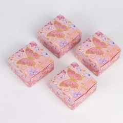 25 Pink Butterfly Themed Party Favor Boxes “Thank You” Print Events Decorations