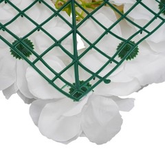 12Pcs White Artificial Flower Wall Panels 38x38cm Silk Floral Backdrop Decor