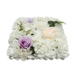 12PCS Artificial Flower Wall Background Silk Rose Mat for Wedding Backdrop Decor