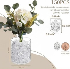 Fake Ice, 150PCS Fake Diamonds, Plastic Diamonds Acrylic Rocks Vase Fillers f…