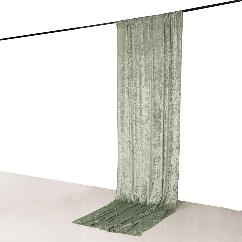 SAGE GREEN 5 ft Premium Velvet Backdrop Curtain Wedding Event Booth Decorations