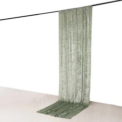 SAGE GREEN 5 ft Premium Velvet Backdrop Curtain Wedding Event Booth Decorations