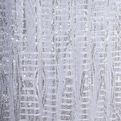 8ft x 8ft SILVER Geometric Sequin Photo Backdrop CURTAIN Drape Panel Party