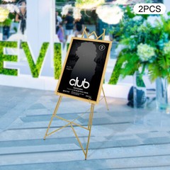 2Pcs Easel Stands Steel Poster Easel Easel Tripod Wedding Art Exhibition Display