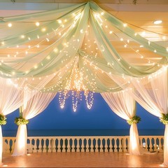 6 Panels Green Ceiling Drapes with 60″W x 240″L (Pack of 6), Sage