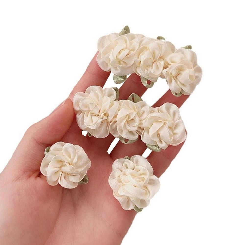 12 Pcs White Mini Rose Hair Clip Jasmine Flower Hair Clip Hair Barrettes Head…