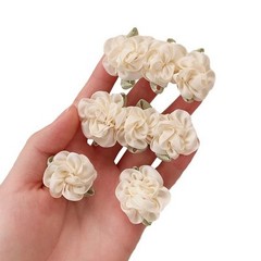 12 Pcs White Mini Rose Hair Clip Jasmine Flower Hair Clip Hair Barrettes Head…