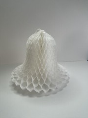 Vintage Wedding Bells Tissue Paper Honeycomb Decorations Set of 3 Bridal Shower