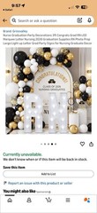 Grinsvalley Lighted RN Letters Nursing Graduation Backdrop Set White