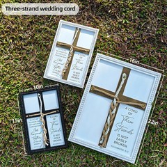 Rustic Wedding Unity Sign 15×10 – Cord of Three Strands, Bible Verse Decor, Anni