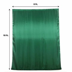 8×10 ft HUNTER GREEN Satin CURTAIN Wedding Photography Backdrop Panel Party