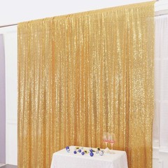 Juya Delight 4 x 6ft Gold Sequin Photography Curtain