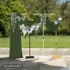 Gold/White/Black Backdrop Stands For Wedding,Adjustable Wedding Backdrop Stands,