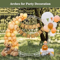 6.5FT Round Backdrop Stand Heavy Duty Wedding Balloon Arch Photo Booth Frame
