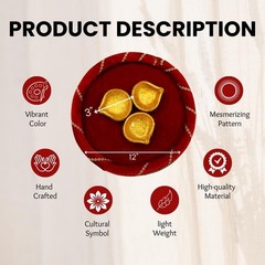 Shaadi Walay Red Mehndi Plate / Thali / Tray | Wedding | (Pack of 4 plates)